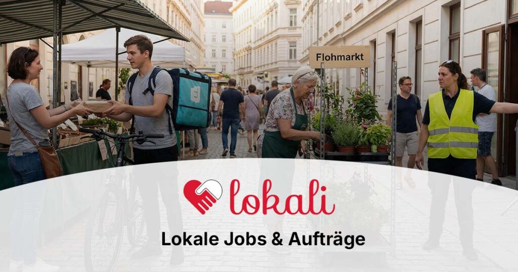 Mehrere Personen auf einer Straße die einen typischen Nebenjob ausüben.